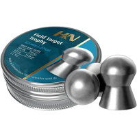 H&N Field Target Trophy Air Gun Pellets 22 Caliber 14.66 Grain 5.55mm Head-Size Domed Tin of 250