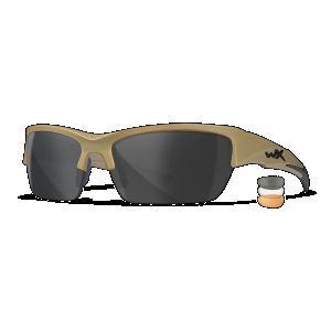 Wiley X CHVAL06T Valor Medium Smoke Gray/Clear/Light Rust Lens Polycarbonate Matte Tan Frame