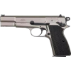 Inglis 12000001 P-35 Hi-Power 9mm, Semi-Auto Pistol, 4.7" Barrel, 15 Round, Ambi-Safety, Satin Nickel w/ Black G10 Grip