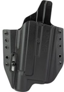 Bravo Concealment OWB BCA Light Bearing Holster W/1.5 in Belt Loops Glock 19 19X 23 32 45 W/SureFire X300 Right Hand Polymer Black