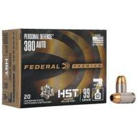 Federal 380 ACP 99 gr HST JHP Personal Defense 20/Box