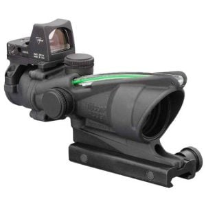 Trijicon ACOG BAC w/ Trijicon RMR 4x 32mm Rifle Scope - Crosshair - Black