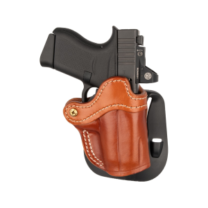 1791 Gunleather Optics Ready Paddle OWB Holster Right Hand Glock 42, 43, 43X, 1911 Officer, Kahr K9, Kimber Micro Ruger LC9, Sig Sauer P238, P365 Leather Classic Brown