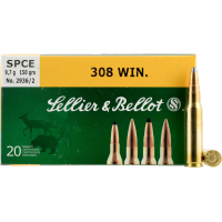 Sellier & Bellot SB308A Rifle Training 308 Win/7.62 NATO 147 GR FMJ - 20rd Box