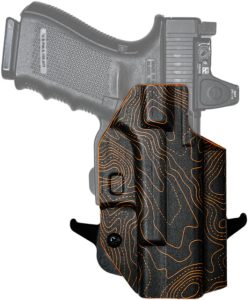 We the People Holsters Kydex OWB Paddle Holster Glock 20/21 Right Hand Topographic Orange