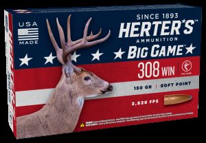 Herter's .308 Winchester 150 Grain Soft Point Centerfire Rifle Ammo