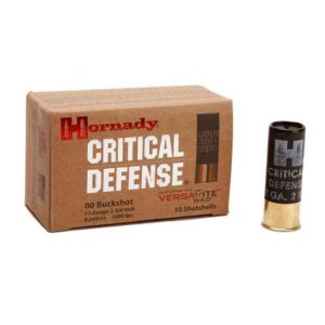 Hornady Critical Defense 12 Gauge 2-3/4in 00 Buckshot Shotshells - 10 Rounds #00 Buck