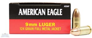 American Eagle 9mm 124gr FMJ Ammunition 50rds - AE9AP