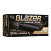 CCI Blazer Brass Clean-Fire Suppressor Handgun Ammo 9mm Luger Total Metal Jacket Flat Nose 147 Grain 50 Rounds