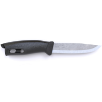 Morakniv Companion Spark Fixed Blade Knife 4.09" Clip Point Stainless Satin Blade TPE Handle Black