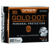 Speer Gold Dot 380 ACP Ammo 90 Grain Bonded Jacketed Hollow Point Box of 20