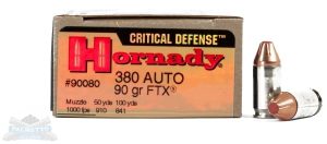 Hornady 380 90gr FTX Critical Defense Ammunition 25rds - 90080