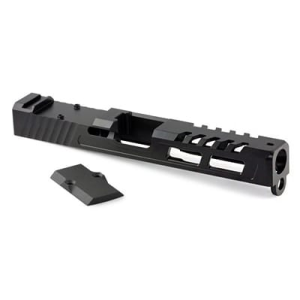 Zaffiri Precision ZPS.2, Optics Ready Complete Slide, RMR Footprint, G17 Gen 3 Barrel, Black Nitride Finish, HD Fiber Sights, Cerakote Finish, Armor Black, For Glock 17 Gen 1-3, Includes Black Anodized Optics Plate Cover and Screws ZPS.2.17.BLK.CU