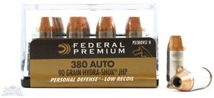 Federal 380 Auto/ACP 90gr Hydra-Shok Ammunition 20rds - PD380HS1
