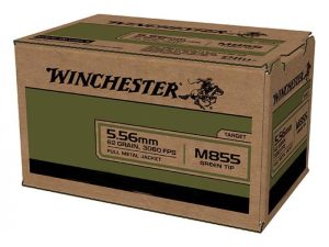 Winchester M855 5.56 Bulk Ammo 62 Grain FMJ 1000rds (Unpainted Tip) - WM8551000