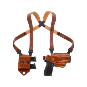Galco Miami Classic II Shoulder Holster Right Hand S&W L Frame 686 4" Leather Tan