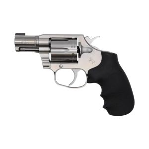 Colt Cobra .38 Special+P 2" Bbl DA/SA Brass Bead Front Integral Notch Rear Sight Black Hogue Grip Polished SS Revolver COBRA-SB2BB