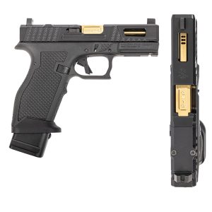 PSA Sabre Dagger Full Size - S 9mm Pistol, TiN Ported Barrel, W/Mag Extensions, Black