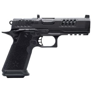 Staccato Premium HD P4.5 9mm DLC Barrel Trijicon Night Sight DLC/DLC Finish 4x Mags w/X-Series Serrations (Magwell) 20-2300-000106-01