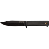 Cold Steel CS-49LCKD SRK Compact 5" Fixed Plain Black Tuff-Ex Finish SK-5 Steel Blade/Black Kray-Ex Handle Includes Sheath