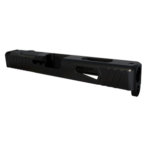 Rival Arms RA10G105A Precision Slide A1 QPQ Black 17-4 Stainless Steel with Front/Rear Serrations & Doctor Optic Cut for Glock 17 Gen3