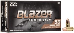 CCI Blazer Brass 9mm 115 Grain FMJ 50 rd/box - 5200