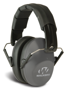 Walkers Game Ear Low Profile Folding Ear Muffs (Gray)