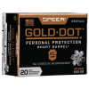SPEER AMMO Gold Dot Personal Protection 40 S&W 180gr Hollow Point Ammunition | 20 Rounds
