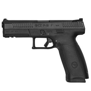 CZ-USA P-10 F 9mm 4.5" Bbl 10rd Blk Handgun w/Polymer Frame, Nitride Slide, Fixed Sights, 3 Back Straps, Rev Mag Catch 01540