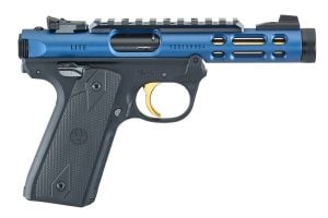 Ruger Mark IV 22/45 Lite TB .22 LR Pistol With Gold Trigger, Blue - 43932