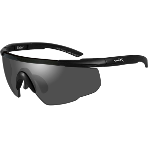 Wiley X Saber Advanced Changeable Series Shooting Glasses Matte Black Frame Smoke Lens