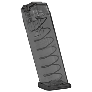 Elite Tactical Systems Group Magazine, 9MM, 17 Round, Fits Glock 17, 18, 19, 19x, 26, 34, 45, 49, Polymer, Smoke GLK-17