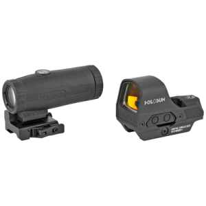 Holosun HS510C 2 MOA Reflex Sight & 3X Magnifier Combo, Black