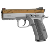 CZ Shadow 2 Compact 9mm Luger Pistol 4" Barrel 15+1 Round Gold Slide Gun Metal Grip Gray Frame