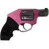 Charter Arms 53812 Off Duty Coyote 380 ACP 5rd 2 Stainless Ported Barrel, High Polished Cylinder, Pink Aluminum Frame, Black Finger Grooved Rubber Grip, Concealed Hammer