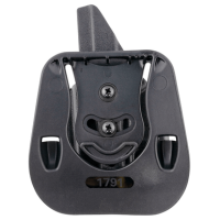 1791 Gunleather TACPDHOWBG43XMOSBLKR Tactical Kydex OWB Black Kydex Paddle Compatible w/Glock 43/43X/43X MOS Right Hand