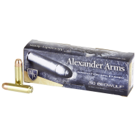 Alexander Arms AB350RSBOX Round Shoulder 50Beowulf 350gr Flat Point 20 Per Box/10 Case Centerfire, Rifle Ammunition