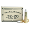 Black Hills Cowboy Action 32-20 WCF Ammo 115 Grain Flat Nose Case of 500 (10 Boxes of 50)