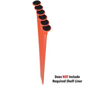Gun Storage Solutions Rifle Rods Fit .22 Caliber and Larger 16 Length Orange 6 Pack