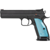 CZ USA 01220 TS2 SA FS10rdBlack Polycoat Blue Grip