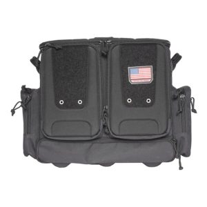 GPS Tactical Rolling Range Bag Foam Cradle Black