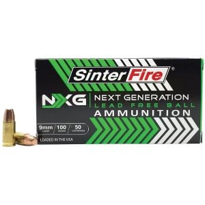SinterFire Next Generation 9mm 100 gr Ammo Lead-Free Ball - 50rds - SF9100NXG