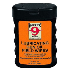 Hoppes 1631 Lubricating Gun Oil Field Wipes Pre-Moistened With Hoppes No. 9 Oil 3 in x 5 in 50 Count