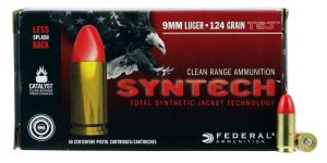 Federal AE Syntech Range 9mm Ammo 124 Grain SJRN 50rds