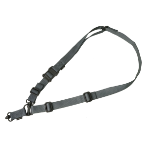 Magpul MAG518GRY MS4 Sling GEN2 made of Stealth Gray Nylon Webbing with 1.25 in W, Adjustable One-Two Point Design & 2 QD Push Button Swivels for AR-Platforms