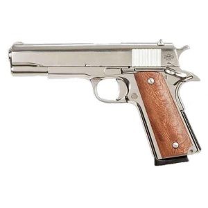 Rock Island Armory M 1911 GI Standard FS 45 Auto (ACP) 5in Nickel Pistol - 8+1 Rounds - Gray Full Size
