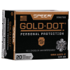 SPEER AMMO 9mm +P 124Gr Gold Dot HP 20rd