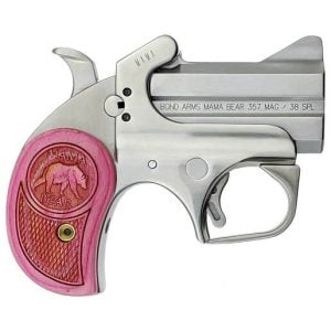 Bond Arms Mama Bear 357 Magnum/38 Special 2.5in Stainless Steel/Pink Wood Break Action Pistol - 2 Rounds Subcompact