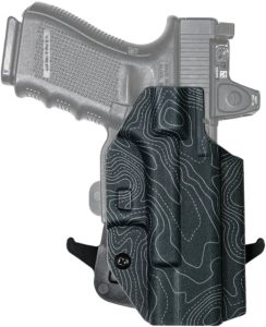 We the People Holsters Kydex OWB Paddle Holster Sig Sauer P226 Optic Cut Right Hand Topographic Gray