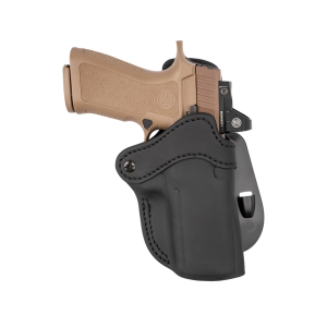 1791 Gunleather Optics Ready Paddle OWB Holster Right Hand 1911 Officer, Glock 42, 43, 43X, Kahr K9, Kimber Micro, Ruger LC9, Sig Sauer P238, P365 Leather Black